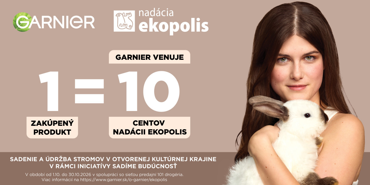 Pomáhame sadiť budúcnosť spoločne s Garnier a Nadáciou Ekopolis