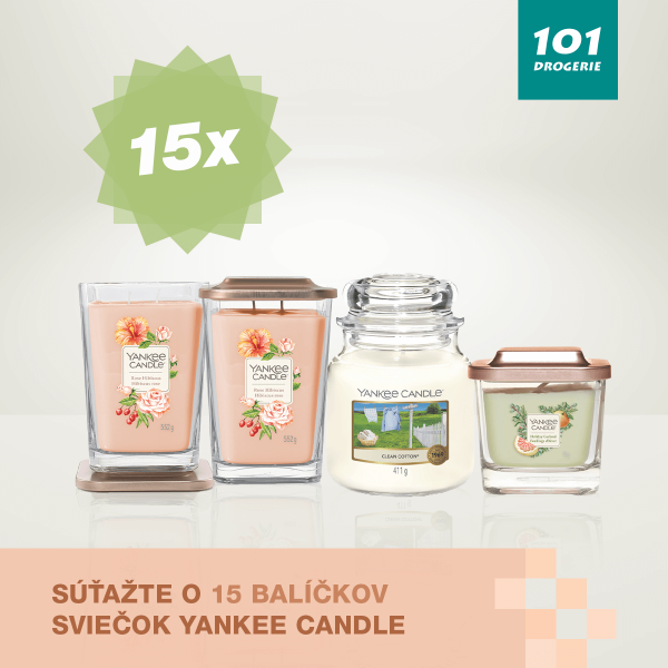 Vyhrajte 100 € balíček voňavých sviečok Yankee