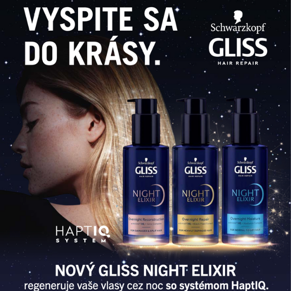 Odomknite krásu noci s  novým GLISS NIGHT ELIXÍROM s naším revolučným systémom HAPTIQ