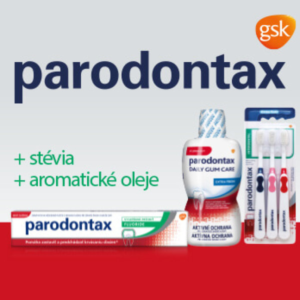 Vyskúšajte nové zloženie zubných pást parodontax