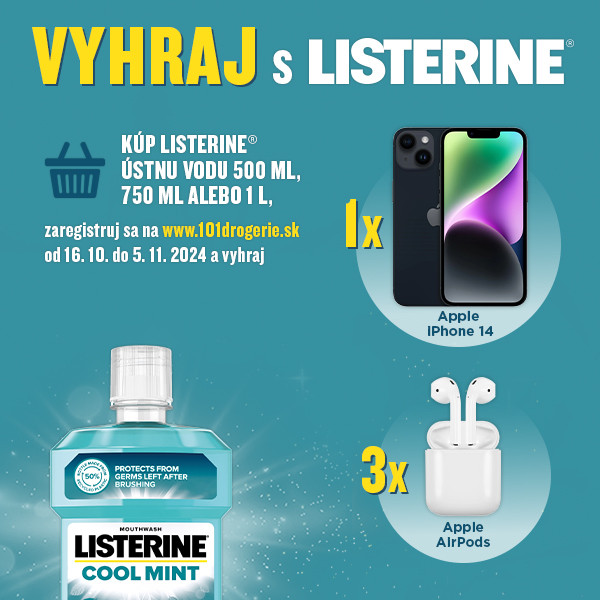 Vyhraj Apple iPhone 14 alebo Airpods s LISTERINE®