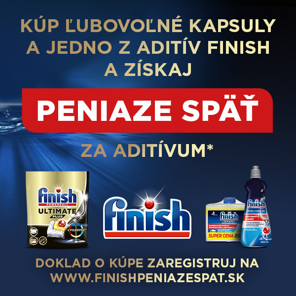 S produktami Finish získate peniaze späť!