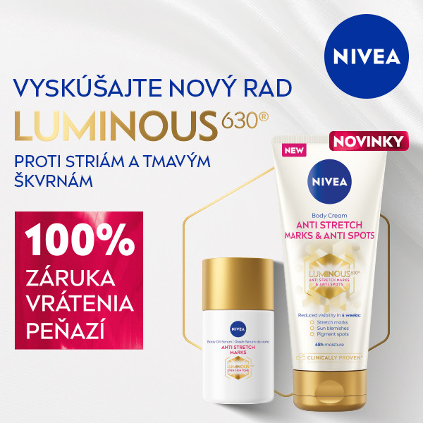Vyskúšajte novinky LUMINOUS630 proti striám 	teraz so 100% zárukou vrátenia peňazí