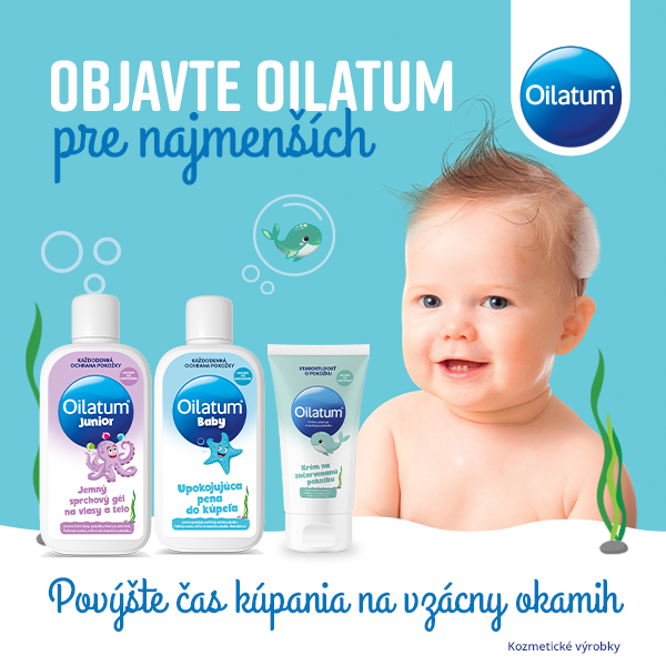 Oilatum pre najmenších: Jemný dotyk, ktorý lieči aj ochraňuje.